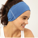 Women Blue Solid Bamboo Anti-Microbial Multipurpose Headband
